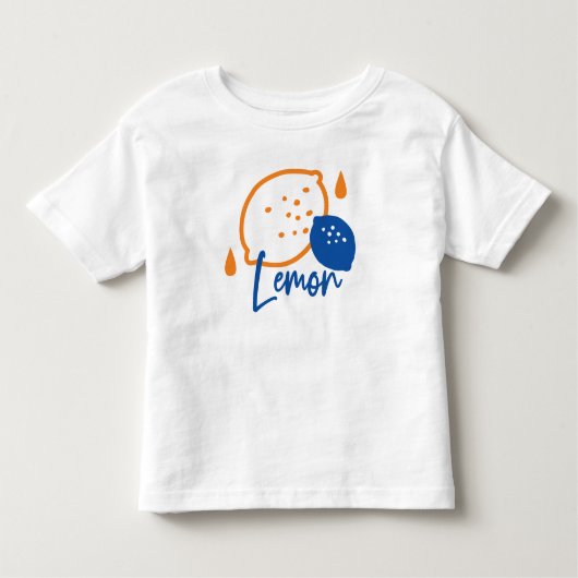 Minimalistisch Lemon Line Art - Moderne Zitrusfrüc Kleinkind T-shirt (Vorderseite)