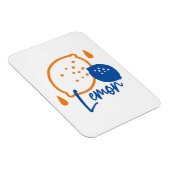 Minimalistisch Lemon Line Art - Moderne Zitrusfrüc Magnet (Rechte Seite)