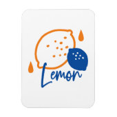 Minimalistisch Lemon Line Art - Moderne Zitrusfrüc Magnet (Vertikal)