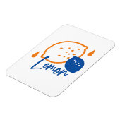 Minimalistisch Lemon Line Art - Moderne Zitrusfrüc Magnet (Linke Seite)