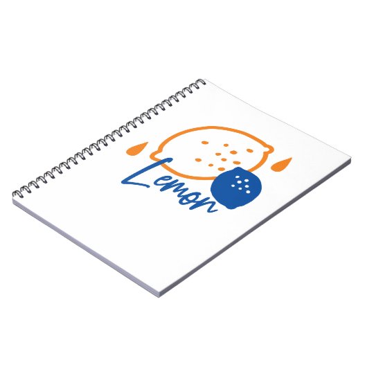 Minimalistisch Lemon Line Art - Moderne Zitrusfrüc Notizblock (Linke Seite)