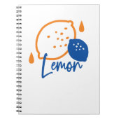 Minimalistisch Lemon Line Art - Moderne Zitrusfrüc Notizblock (Vorderseite)