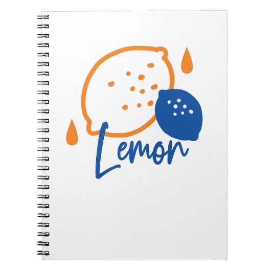 Minimalistisch Lemon Line Art - Moderne Zitrusfrüc Notizblock (Vorderseite)
