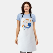 Minimalistisch Lemon Line Art - Moderne Zitrusfrüc Schürze (Getragen)