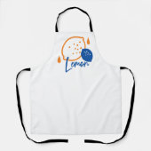 Minimalistisch Lemon Line Art - Moderne Zitrusfrüc Schürze (Vorderseite)