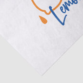 Minimalistisch Lemon Line Art - Moderne Zitrusfrüc Seidenpapier (Ausschnitt)