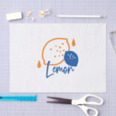 Minimalistisch Lemon Line Art - Moderne Zitrusfrüc Seidenpapier (Handwerk)