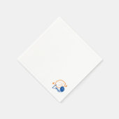 Minimalistisch Lemon Line Art - Moderne Zitrusfrüc Serviette (Ecke)