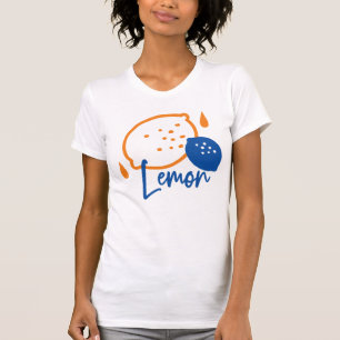 Minimalistisch Lemon Line Art - Moderne Zitrusfrüc T-Shirt
