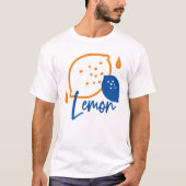 Minimalistisch Lemon Line Art - Moderne Zitrusfrüc T-Shirt (Vorderseite)