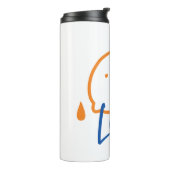 Minimalistisch Lemon Line Art - Moderne Zitrusfrüc Thermosbecher (Nach links gedreht)