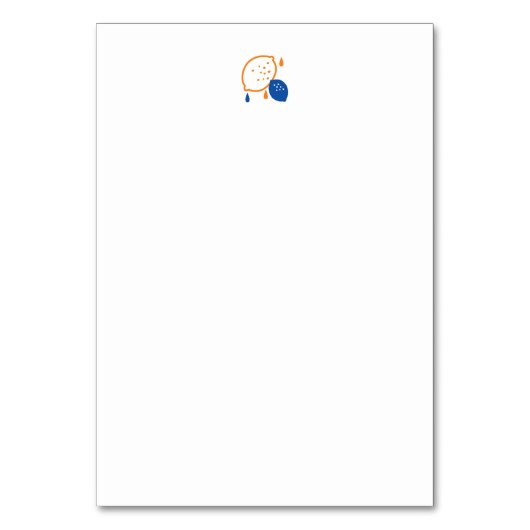 Minimalistisch Lemon Line Art - Moderne Zitrusfrüc Tischnummer (Rückseite)