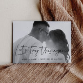 Minimalistisch Let's versuchen, dieses wieder Hoch Ankündigung