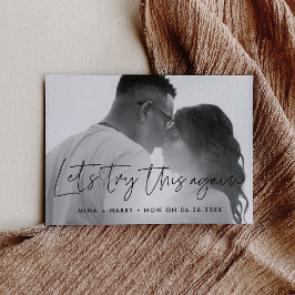 Minimalistisch Let's versuchen, dieses wieder Hoch Ankündigung