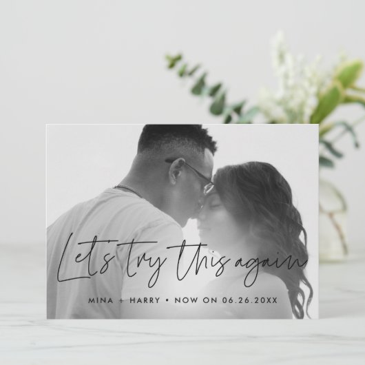 Minimalistisch Let's versuchen, dieses wieder Hoch Ankündigung (Stehend Vorderseite)