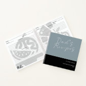 MINIMALISTISCH LICHT BLAU, GRAU, SCHWARZ, GESCHENK NOTIZBLOCK (Innenseite)