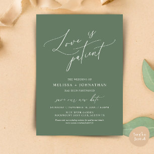 Minimalistisch, Liebe ist Patient, Ändern Sie die  Einladung