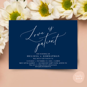 Minimalistisch, Liebe ist Patient, Ändern Sie die Einladung