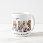 Minimalistisch Liebe Sie GRAMS FotoCollage Kaffeetasse (VorderseiteRechts)