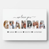 Minimalistisch Liebe Sie Oma FotoCollage Fotoplatte (Vorderseite)