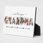 Minimalistisch Liebe Sie Oma FotoCollage Fotoplatte (Seite)