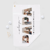 Minimalistisch Liebe Sie PAPA FotoCollage Golfhandtuch (Insitu)