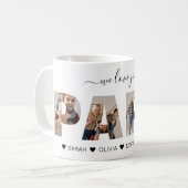 Minimalistisch Liebe Sie PAPA FotoCollage Kaffeetasse (Vorderseite Links)