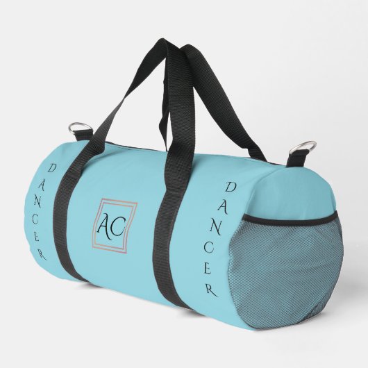 Minimalistisch Light Blue Monogram Dancer Duffle Bag (Rechte Ecke)