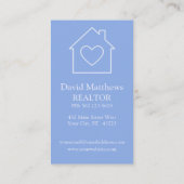 Minimalistisch Light Blue Realtor Real Anwesen Visitenkarte (Rückseite)