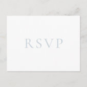 Minimalistisch Light Blue Wedding RSVP Postcard Postkarte (Vorderseite)