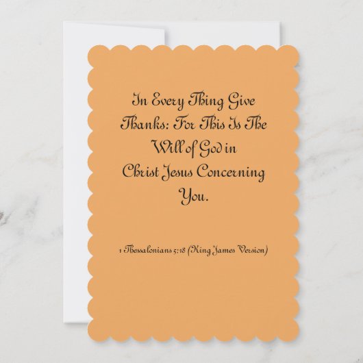 Minimalistisch Light Brown Erntedank Dinner Einladung (Rückseite)