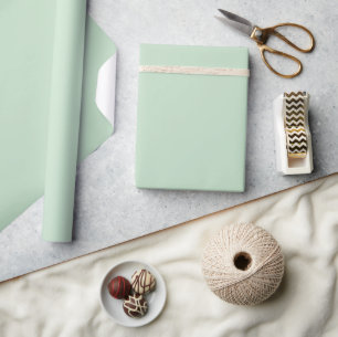 Minimalistisch Light Celadon Green Schlicht Solid  Geschenkpapier