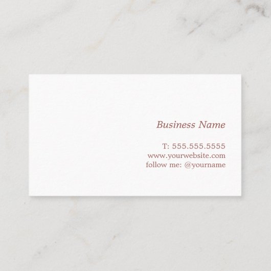 Minimalistisch Light Pastel Consultant Visitenkarte (Rückseite)