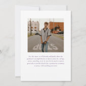 Minimalistisch Lila 2025 Foto Abschluss Ankündigung (Rückseite)