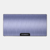 Minimalistisch lila-blau gebürstete Aluminiumstruk Schreibtischunterlage (Vorderseite)