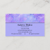Minimalistisch Lila | Leicht und Berufliche Ästhet Visitenkarte (Rückseite)