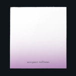 Minimalistisch Lila Ombre Personalisiert Notepad Notizblock<br><div class="desc">Minimalistisch Lila Ombre Personalisiert Notepad</div>