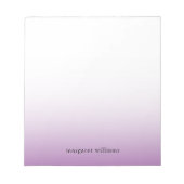 Minimalistisch Lila Ombre Personalisiert Notepad Notizblock (Vorderseite)