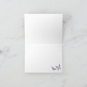 Minimalistisch Lila Ombre Wassercolor Butterfly (Innenseite)