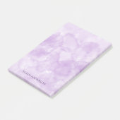Minimalistisch lila Wasserfarbe Post-it Klebezettel (angewinkelt)