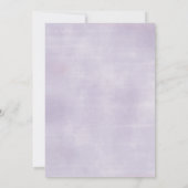 Minimalistisch Lilac Lila Butterfly Girl Baptisse Einladung (Rückseite)