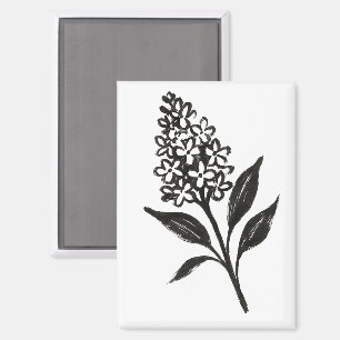 Minimalistisch Lilac - Tintenblut - Botanisches De Magnet