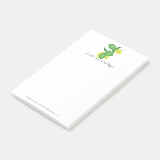 Minimalistisch Limon und Lemon Limoncillo Post-it Klebezettel (angewinkelt)