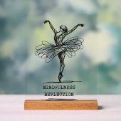 Minimalistisch Line Art Ballerina Tanz Design Acrylschild (Neutral)