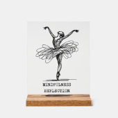 Minimalistisch Line Art Ballerina Tanz Design Acrylschild (Vorderseite)