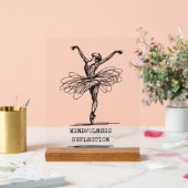 Minimalistisch Line Art Ballerina Tanz Design Acrylschild (Hochzeit)