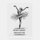 Minimalistisch Line Art Ballerina Tanz Design Acrylschild (Vorderseite)
