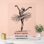 Minimalistisch Line Art Ballerina Tanz Design Acrylschild (Hochzeit)