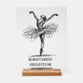 Minimalistisch Line Art Ballerina Tanz Design Acrylschild (Vorderseite)