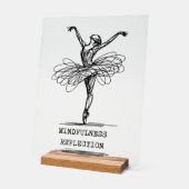 Minimalistisch Line Art Ballerina Tanz Design Acrylschild (Winkel)